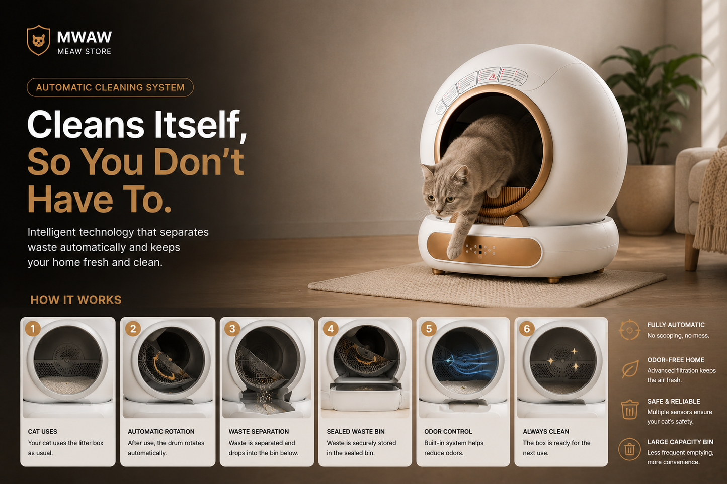 SmartClean | SelfCleaning Litter Box